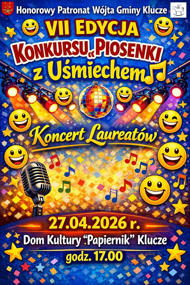 plakat Konkursu Piosenki z Uśmiechem