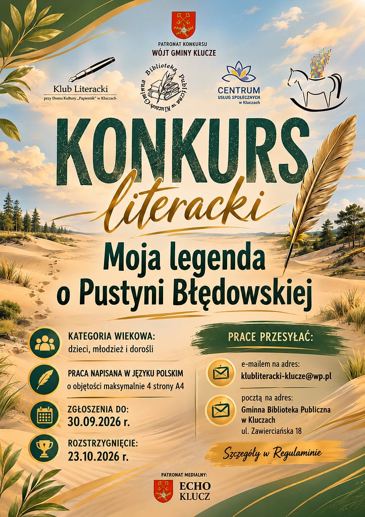 Plakat na konkurs literacki