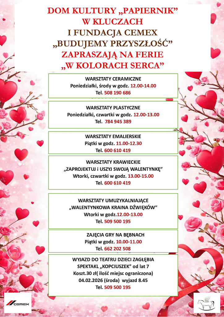 PLAKAT NA FERIE W DOMU KULTURY KLUCZE
