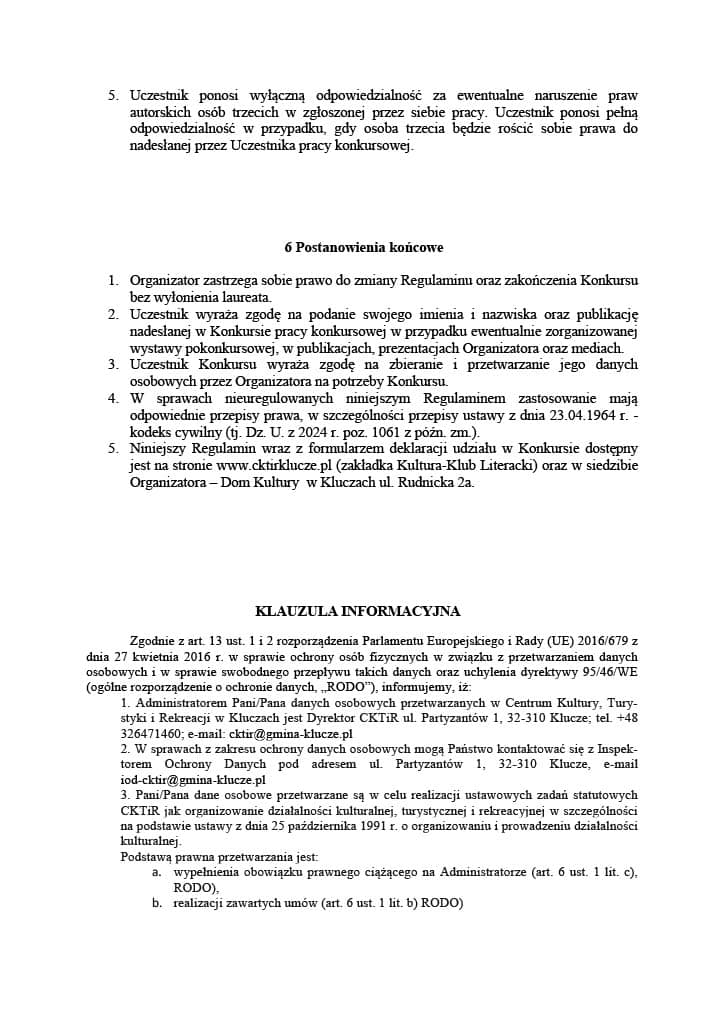 klauzula informacyjna