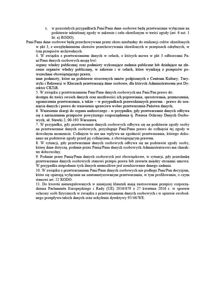 klauzula informacyjna