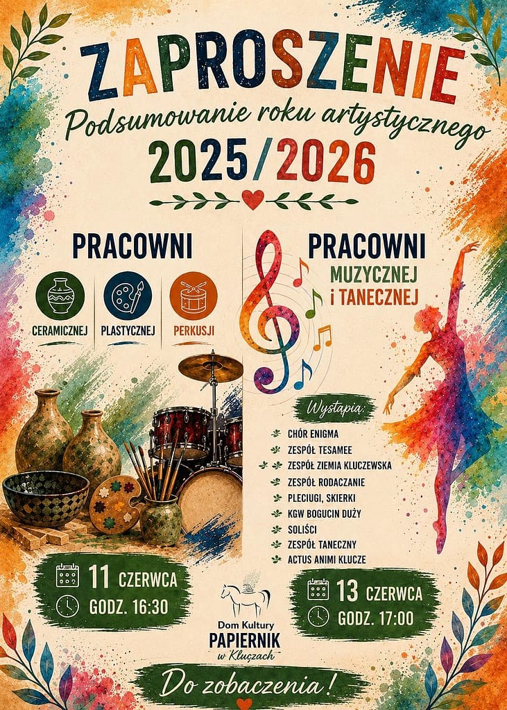 plakat na dwa wydarzenia