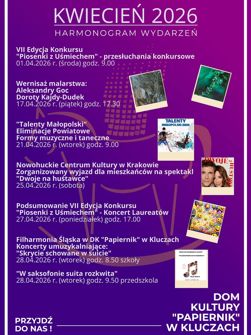 kalendarz wydarzeń na kwiecień 2026 r.